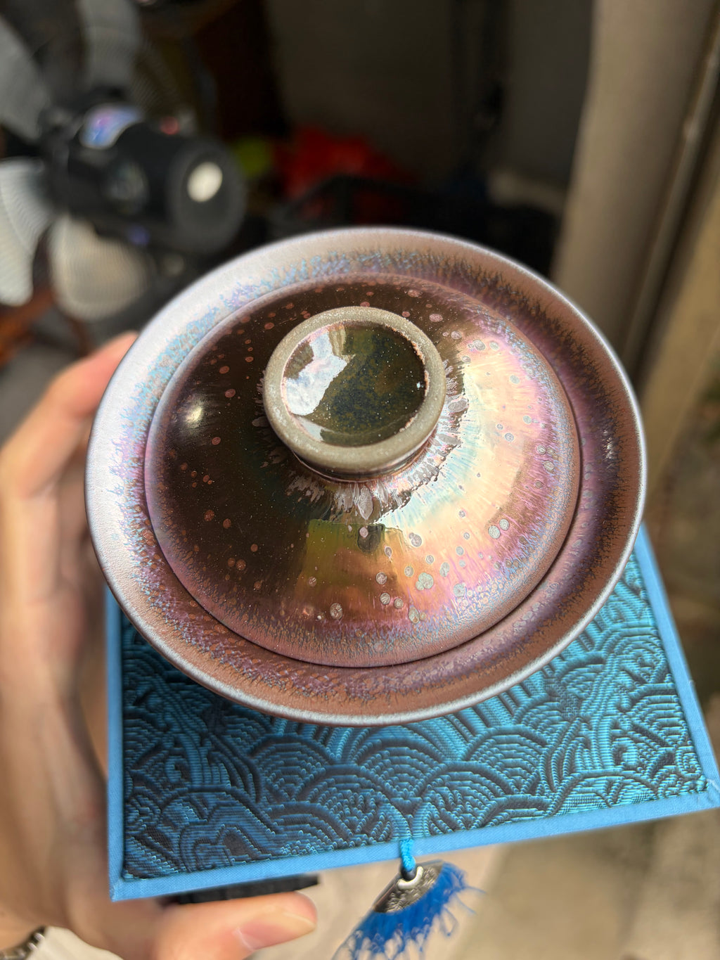 (M Zhou) Gaiwan Pink-Cloud Pattern